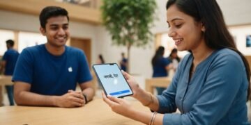 iphone duo boots up with personalized name greeting for customers