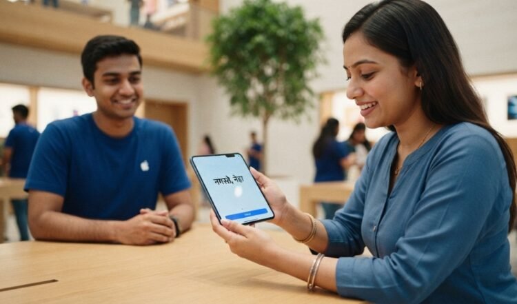 iphone duo boots up with personalized name greeting for customers