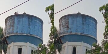 मेडिकल कॉलेज में पानी की टंकी पर चढ़ गया युवक, रेस्क्यू पूरा होने से पहले ही नीचे कूद गया