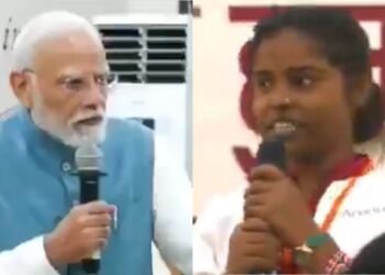 PM मोदी ने महिला कर्मी से कहा- ‘योगी जी को Thank You बोलो’, VIDEO हो रहा वायरल