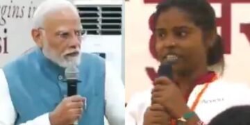 PM मोदी ने महिला कर्मी से कहा- ‘योगी जी को Thank You बोलो’, VIDEO हो रहा वायरल